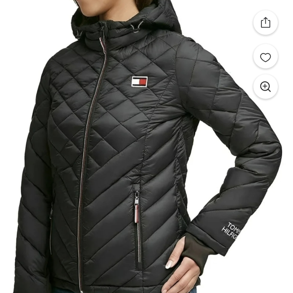 Tommy Hilfiger Women's Black Quilted Jacket